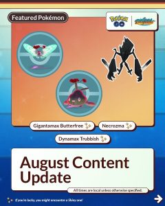 All major featured Pokémon, Max Battles, five-star Raids, Mega Raids, in-game events, Raid Hours, Shadow Raids and Spotlight Hours revealed for Pokémon GO in August 2025