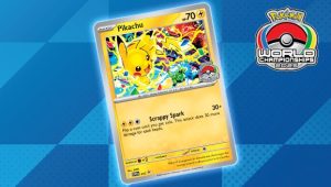 You can get a Pokémon TCG promo card featuring Pikachu as a gift with Pokémon Center purchase with the code “worldscard25us” at checkout to celebrate the 2025 Pokémon World Championships
