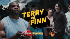 Terry Crews and Finn Wolfhard face off in an epic LEGO Pokémon battle